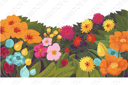 Flowers Border Floral Plants, a Texture Graphic by Christos Georghiou