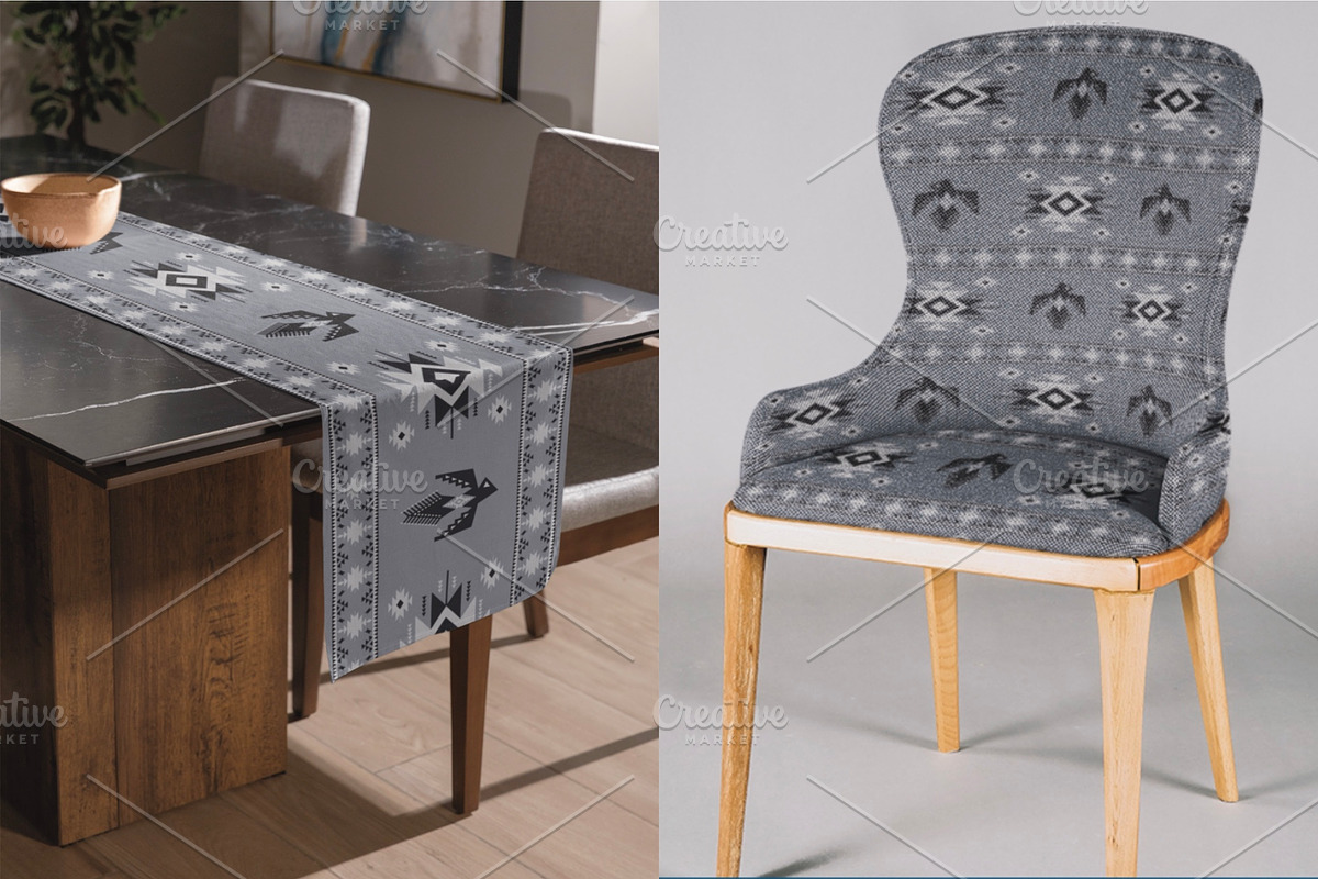Monochrome Western Aztec Tribal, a Pattern Graphic by PPEthnicDecorPattern (Photo 9 of 10)