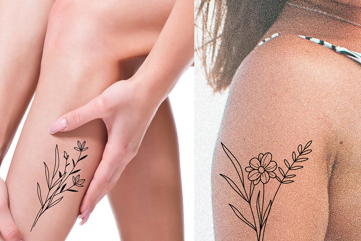 Procreate Wildflower Stamps Fine Line