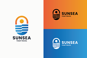 Vibrant Ocean & Sun Travel Logo, a Branding & Logo Template by Design_Planet