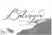 Batrisyia Script, a Script Font by Fargun Studio (Thumbnail 1 of 6)