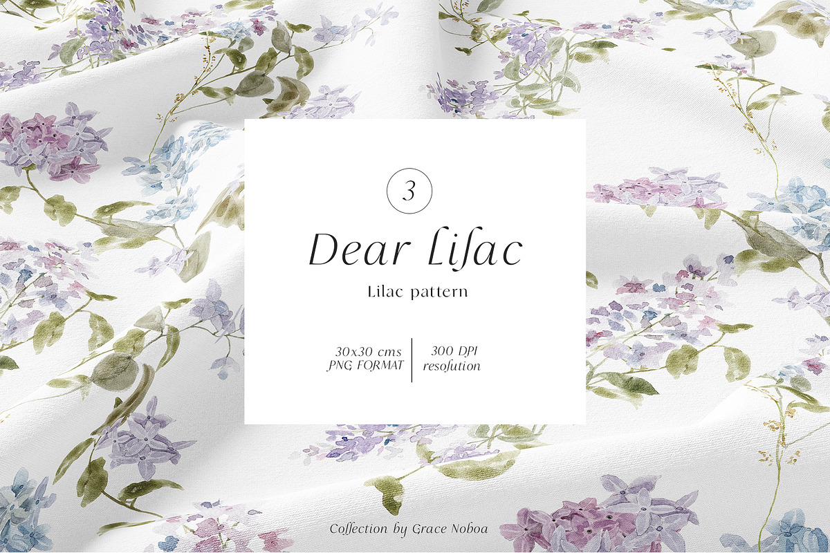 Floral Lilac Watercolor Collection, an Illustration by Grace Noboa Illustrations (Photo 10 of 13)