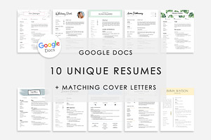 Resume Template Google Docs 10x