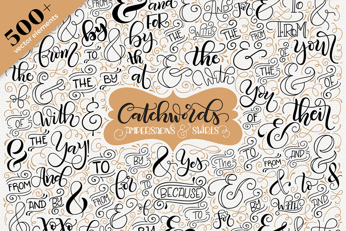 Catchwords, ampersands & swirls, a Decorative Illustration by HowJoyful  (Photo 1 of 6)