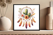Dreamcatcher Watercolor Boho Clipart, an Illustration by DreamCafeArt (Thumbnail 4 of 5)