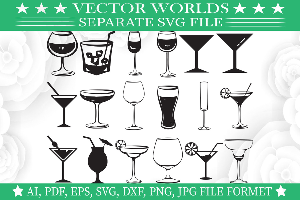 Martini Glass Svg, Glass Svg, an Object Graphic by VectorWorlds