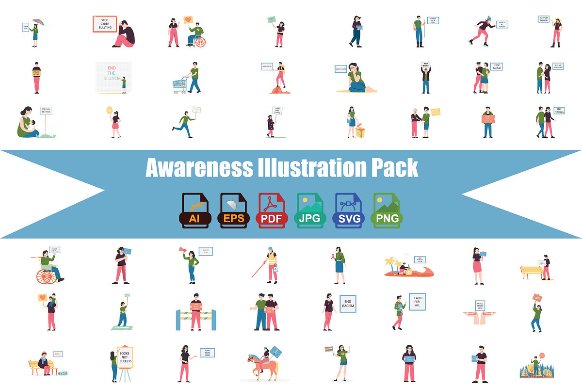 Awareness Illustration Pack, an Illustration by Vector Portal (Photo 1 of 5)