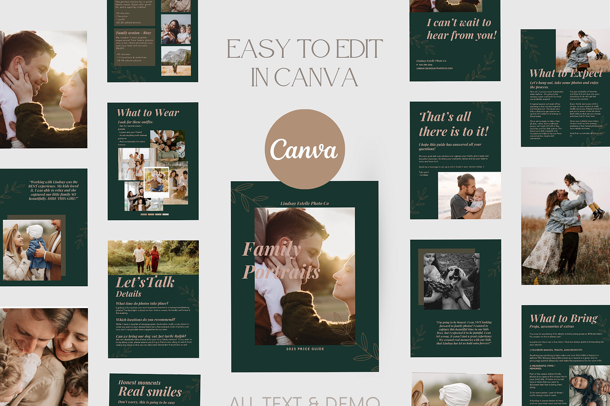 TEAL Family Price Guide Photography, a Magazine Template by Signature Edits (Photo 4 of 11)
