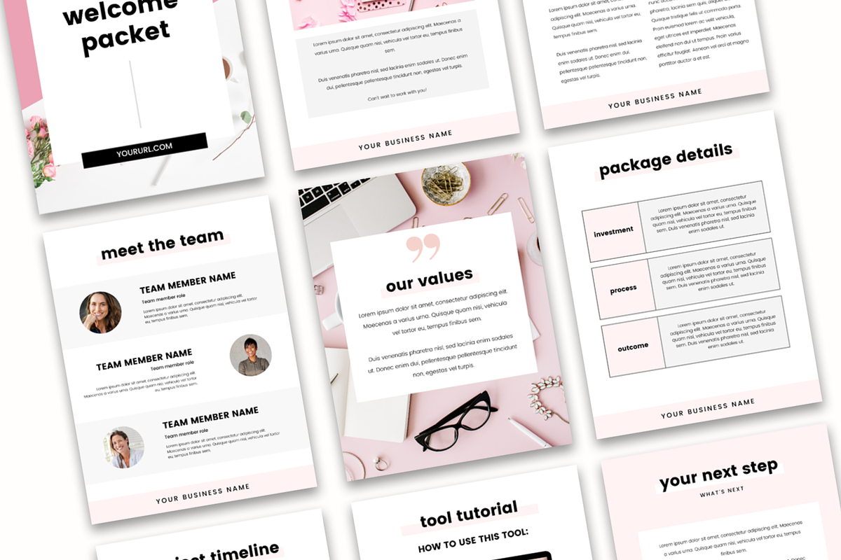 Client Welcome Packet Canva Template, a Presentation Template by The Template Lounge (Photo 4 of 7)
