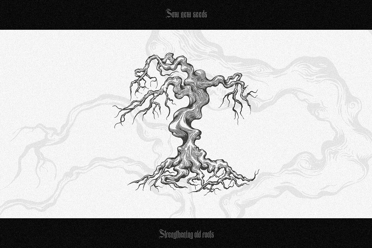 Dark Trees | Hand Drawn Engravings, an Object Illustration by Norse Moss (Photo 5 of 5)