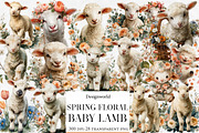 Watercolor Spring Floral Baby Lamb P, an Illustration by Designworld (Thumbnail 1 of 5)