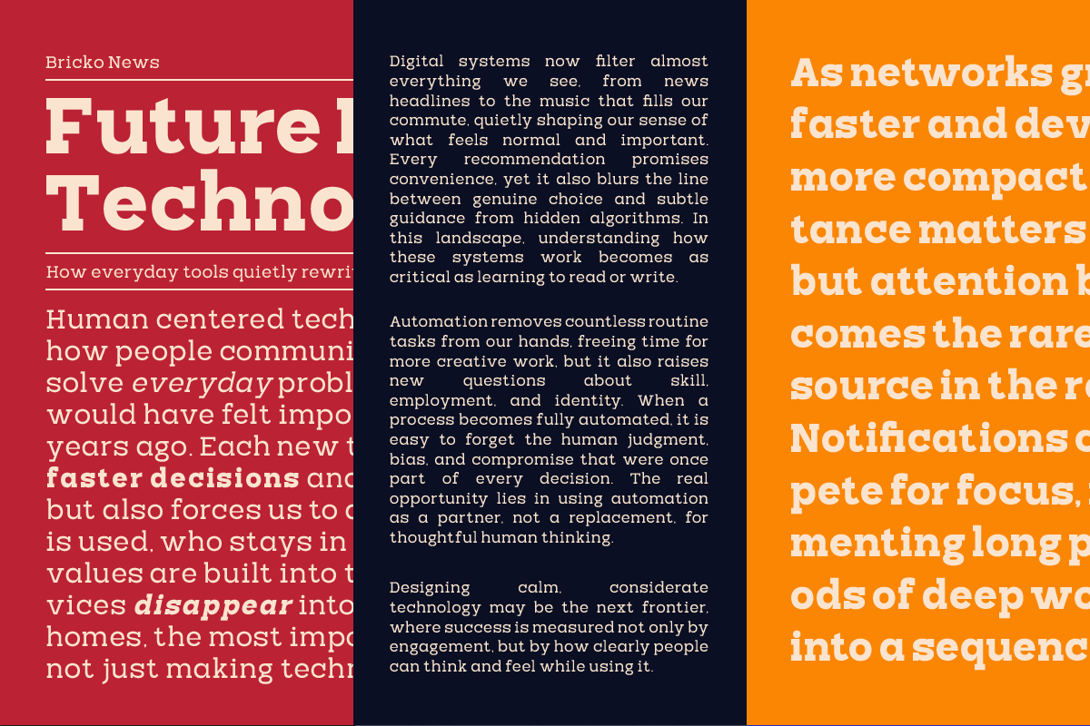 Bricko – A Bold Modern Slab Serif, a Slab Serif Font by roomspace creative lab (Photo 3 of 15)