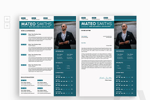 Background Graphics Resume CV, a Resume Template by iDoodle Studio