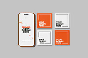 Instagram Post Mockup(Scene Creator), an iPhone Mockup by Graphiculon (Thumbnail 7 of 11)