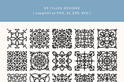 Patterned Tile Vectors, a Decorative Illustration by Emma Webb Studio (Thumbnail 3 of 6)