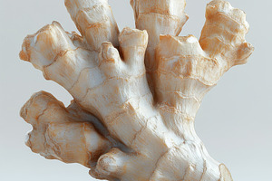Fresh organic ginger root, isolated, a Food & Drink Photo by Pixeness Studio
