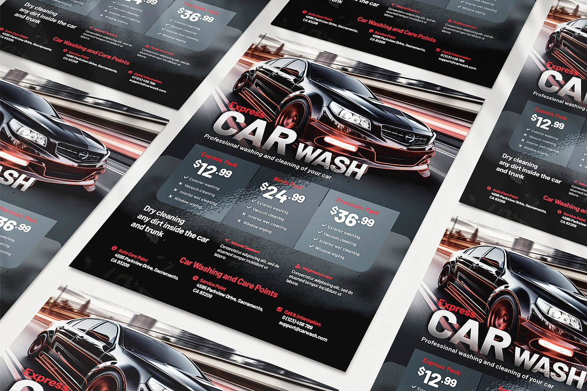 Car Wash Service Flyer Template, a Flyer Template by jobnabru (Photo 1 of 2)