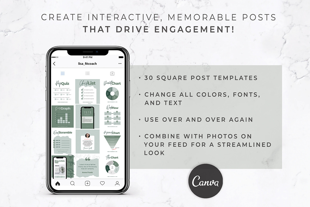 Instagram Engagement Booster | Canva, a Social Media Template by Thirty One Palms Studio (Photo 4 of 7)