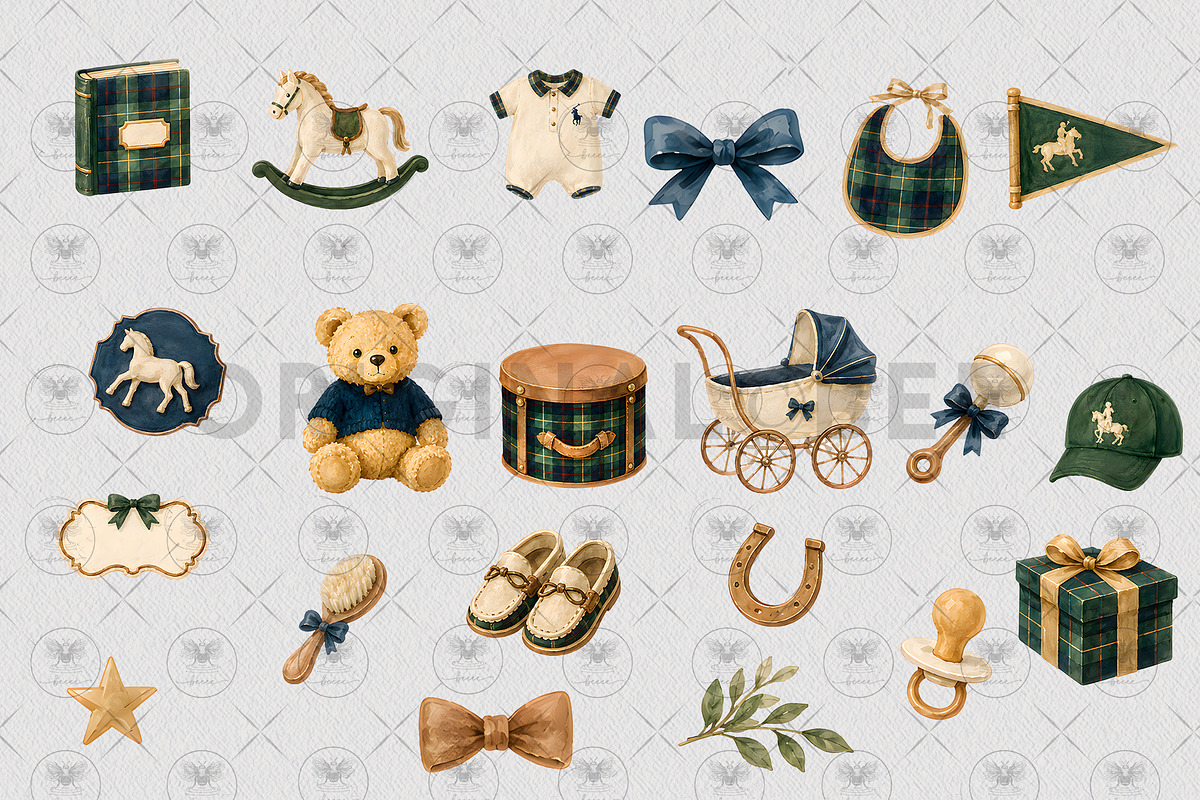 Polo Teddy Bear Baby Boy Clipart, an Animal Illustration by BigCakeBee (Photo 3 of 4)