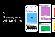 X (Formerly Twitter) Ads Mockups, a Social Media Template by lprdesigns (Thumbnail 1 of 6)