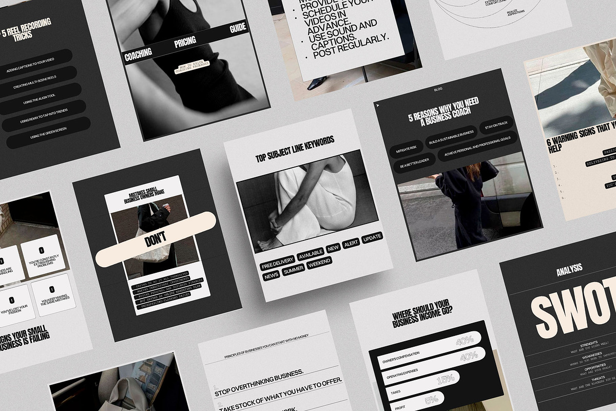 Instagram Coach Canva Template, a Social Media Template by Moscovita Studio (Photo 1 of 12)