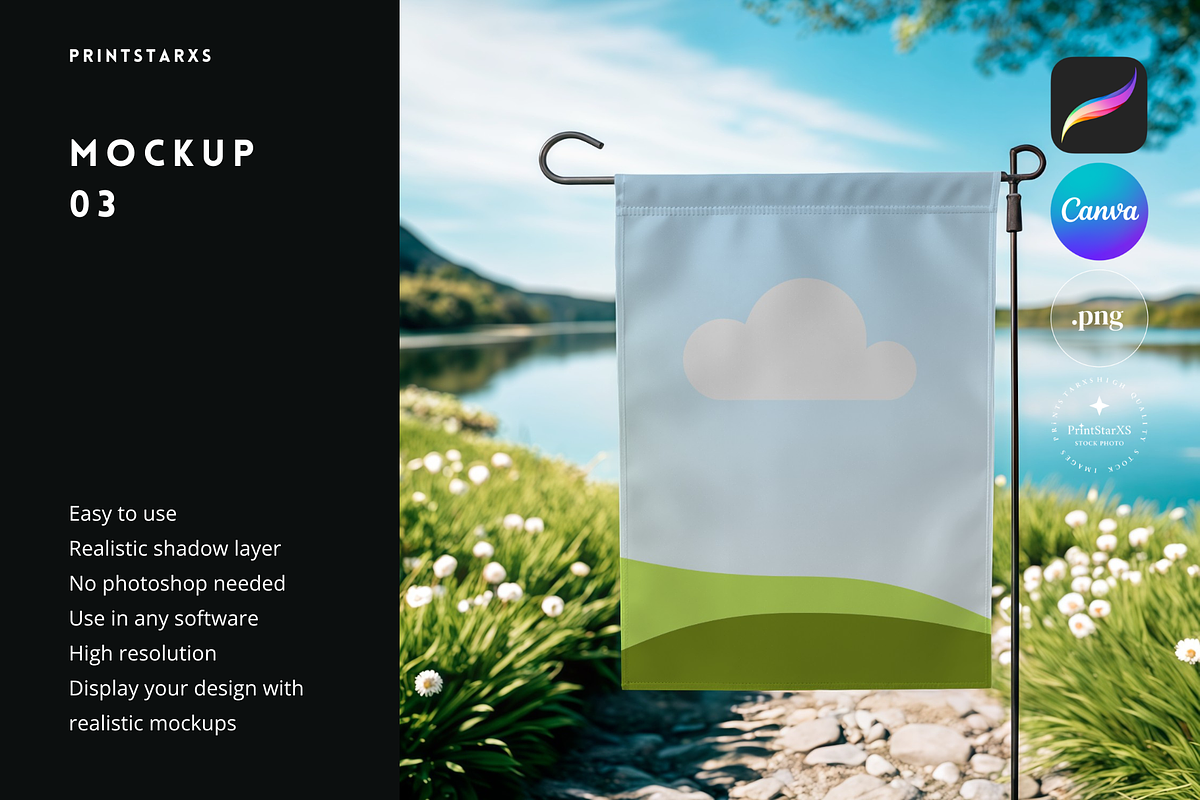 Garden Flag Canva Mockups Bundle, a Household Mockup by PrintStarXS (Photo 4 of 9)