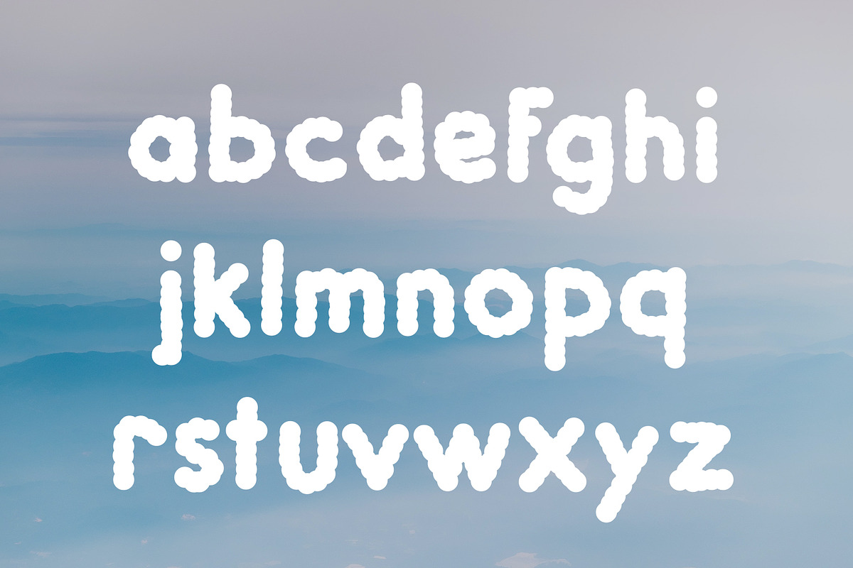 Fluffy - Cloud Typeface preview 2