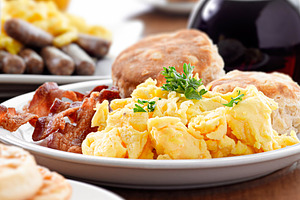 huge breakfast plate