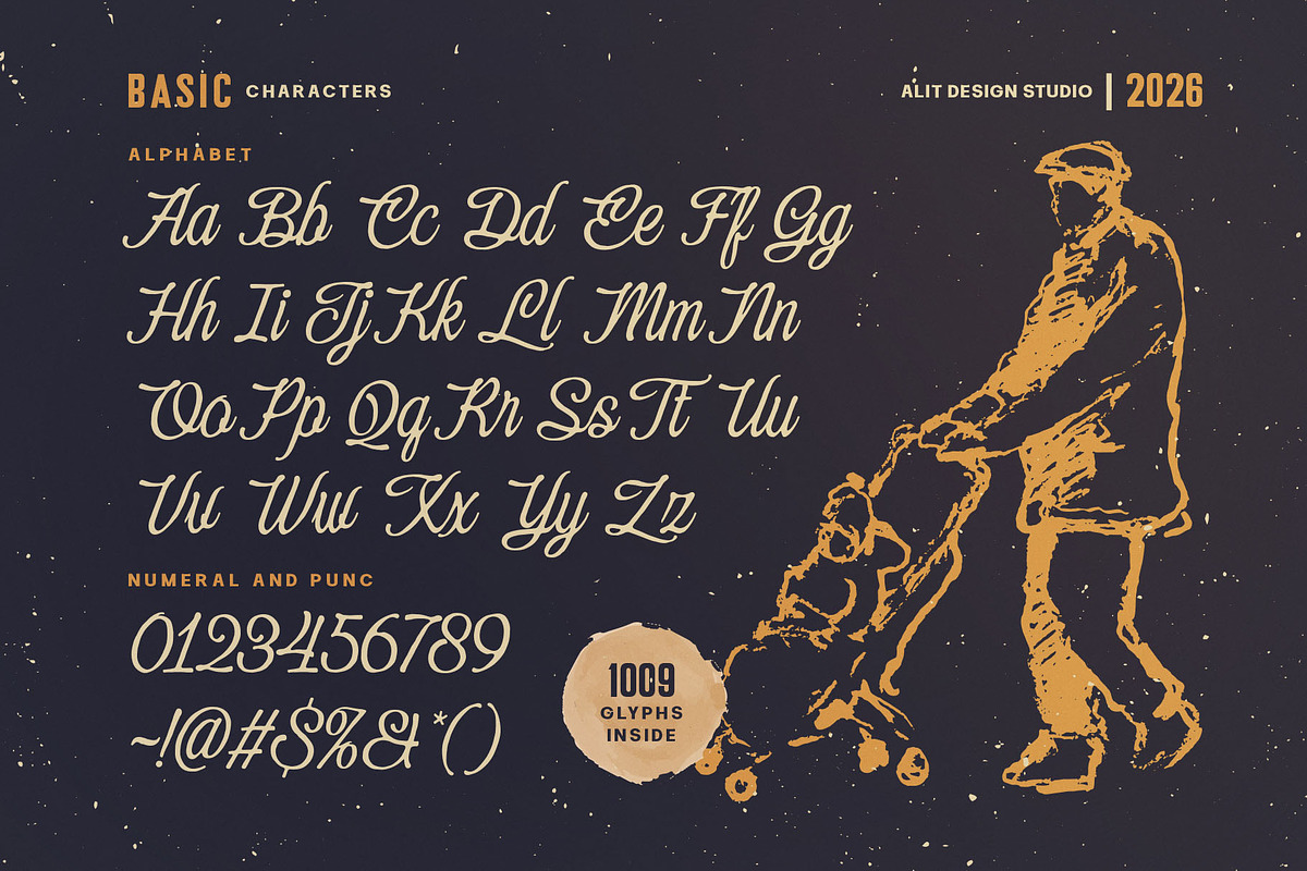 Eleven Hockey Typeface, a Script Font by alit design (Photo 7 of 20)