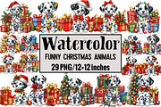 Funny Christmas Animals, an Illustration by Design Market (Thumbnail 1 of 3)