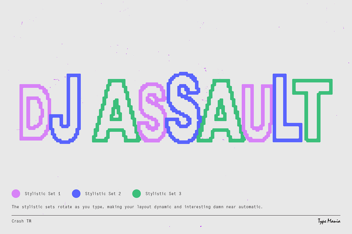 Crash TM – Automatic Trashed Font, a Sans Serif Font by Type Mania (Photo 5 of 10)