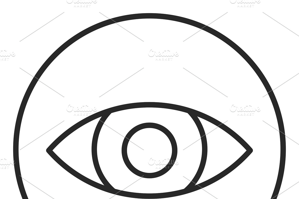 Eye stroke icon, logo illustration, an Object Graphic by YashkovskiyMD