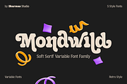 Mondwild - 7 Variable Modern Retro, a Serif Font by Dharmas Foundry (Thumbnail 1 of 15)