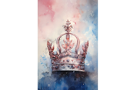 Illustration of a crown on a grunge, an Abstract Photo by Neirfy