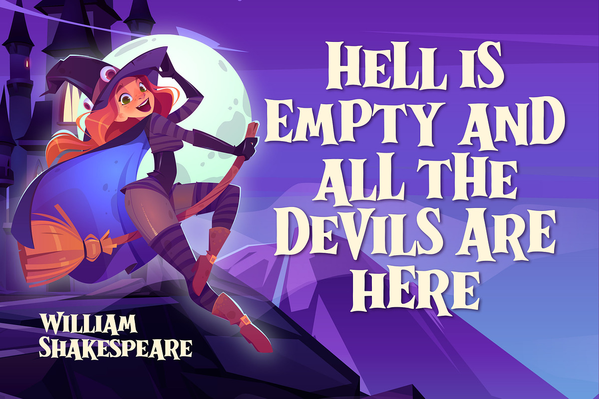 Dark Wizard a Spooky Serif Font, a Serif Font by Blankids Studio (Photo 3 of 6)