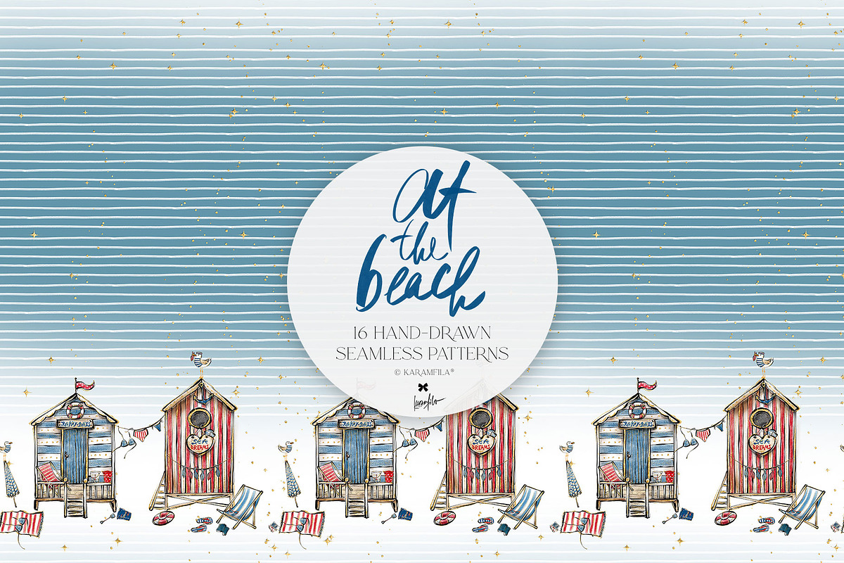 Vintage Beach Nautical Patterns, a Pattern Graphic by KaramfilaS (Photo 16 of 19)