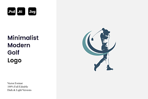 Minimalist Modern Golf Logo, a Branding & Logo Template by Luxury Logos
