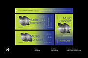 Gradient Concert Ticket, a Stationery Template by Neermana (Thumbnail 1 of 4)