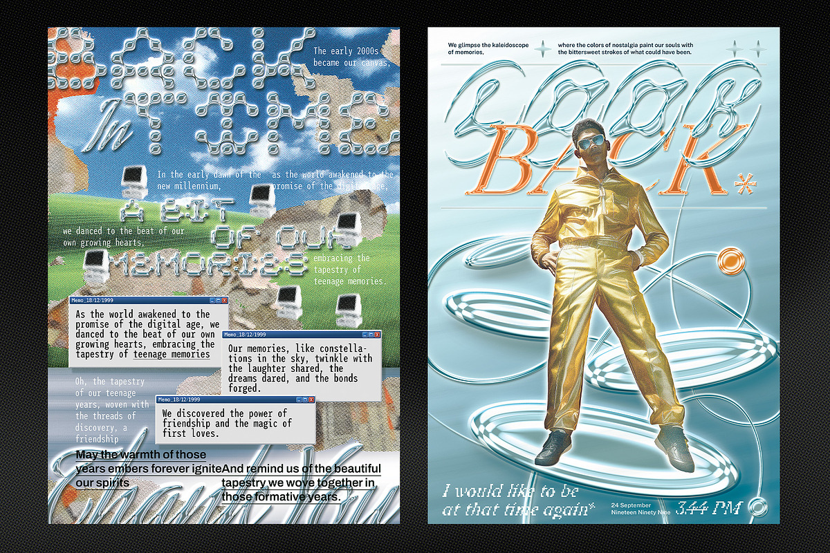 Y2K Aesthetic Poster Templates, a Flyer Template by Bornx Design (Photo 4 of 6)
