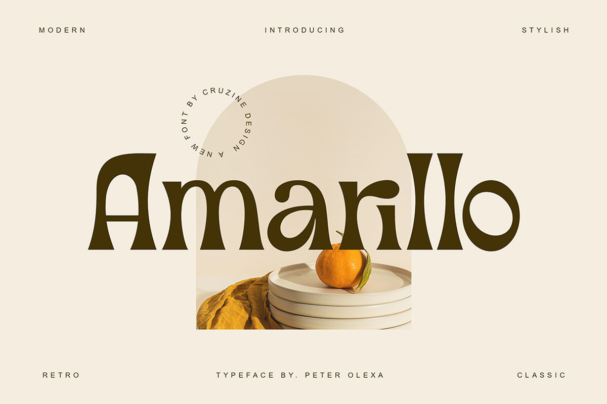 Amarillo - Modern Sans Font, a Sans Serif Font by Cruzine (Photo 1 of 7)
