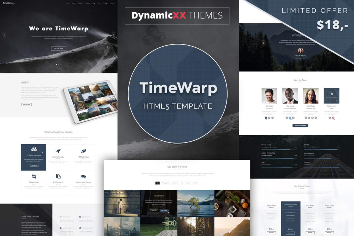 TimeWarp - Future HTML5 Template, a HTML Template by DynamicXX (Photo 1 of 8)