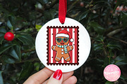 Christmas Coquette Stamps Gingerbrea, an Illustration by CreationArt (Thumbnail 2 of 4)