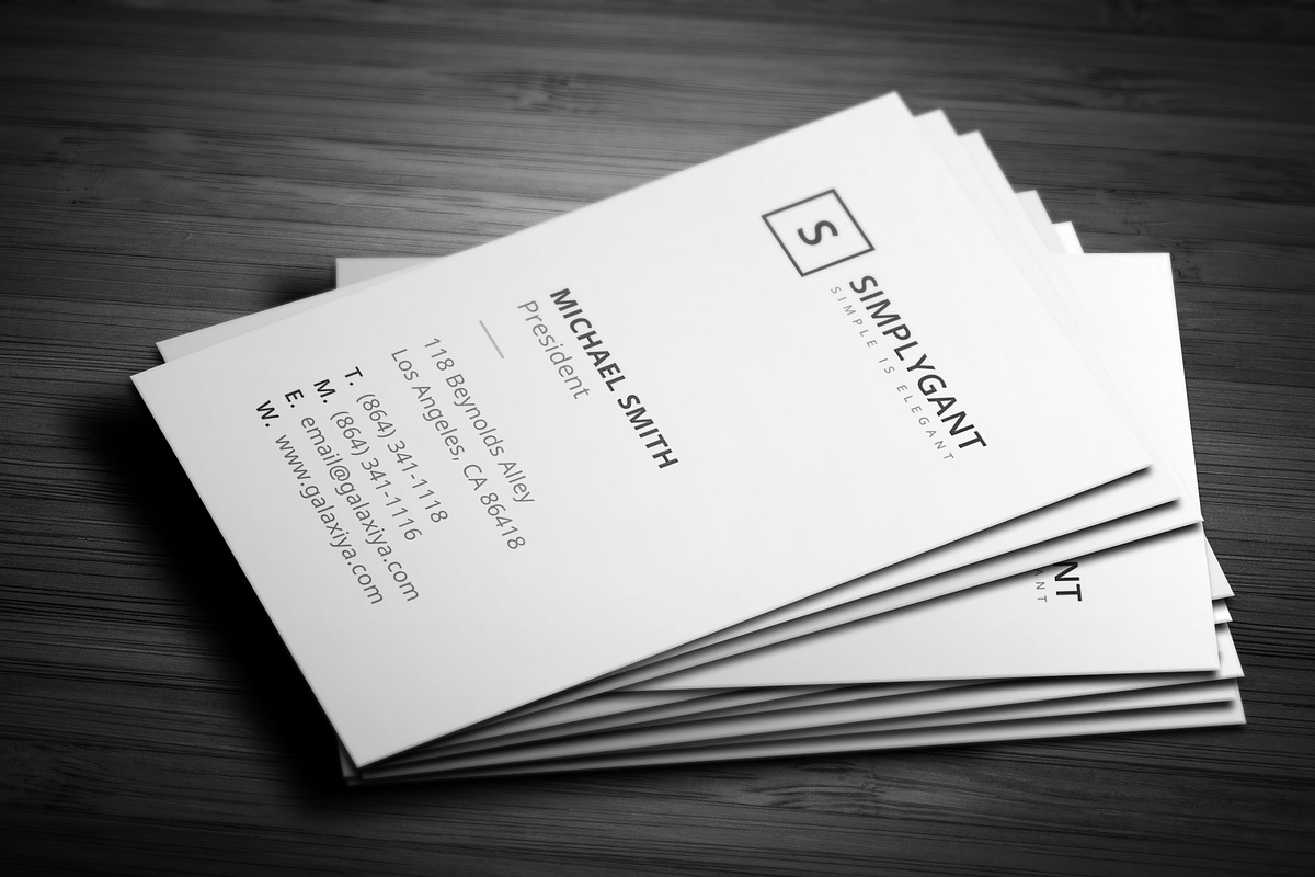 Minimal Vertical Business Cards, a Business Card Template by Galaxiya (Photo 6 of 13)
