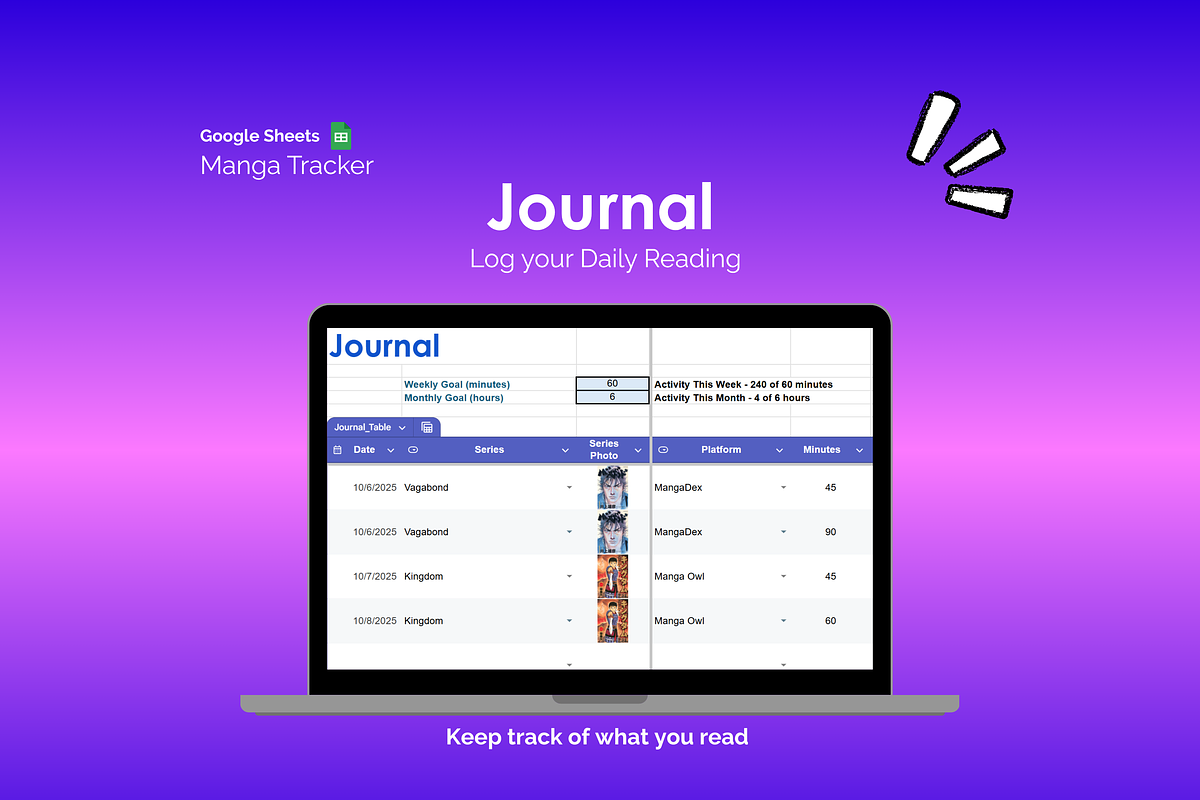 Manga Tracker - Google Sheets preview 5