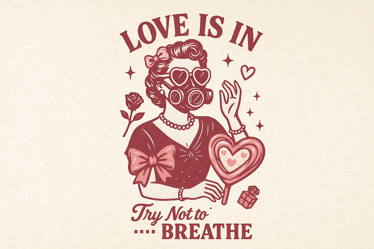 Funny Anti Valentine's Day Woman, an Illustration by DreamPrint404 (Photo 1 of 7)