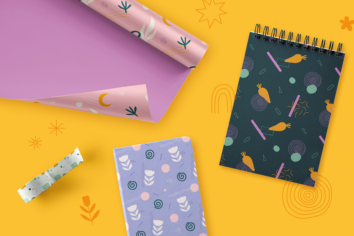 Graphical Seamless Patterns - Vector, a Pattern Graphic by Carole Chevalier (Photo 6 of 9)