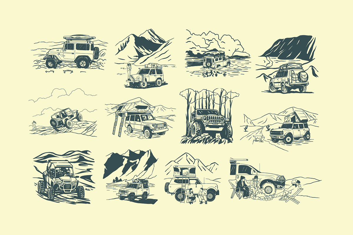 Offroad Graphic Collection, an Object Illustration by Skilline Supply Co. (Photo 2 of 10)