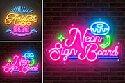 Neon Sign Board, a Product Mockup by PixelVoyager (Thumbnail 1 of 4)