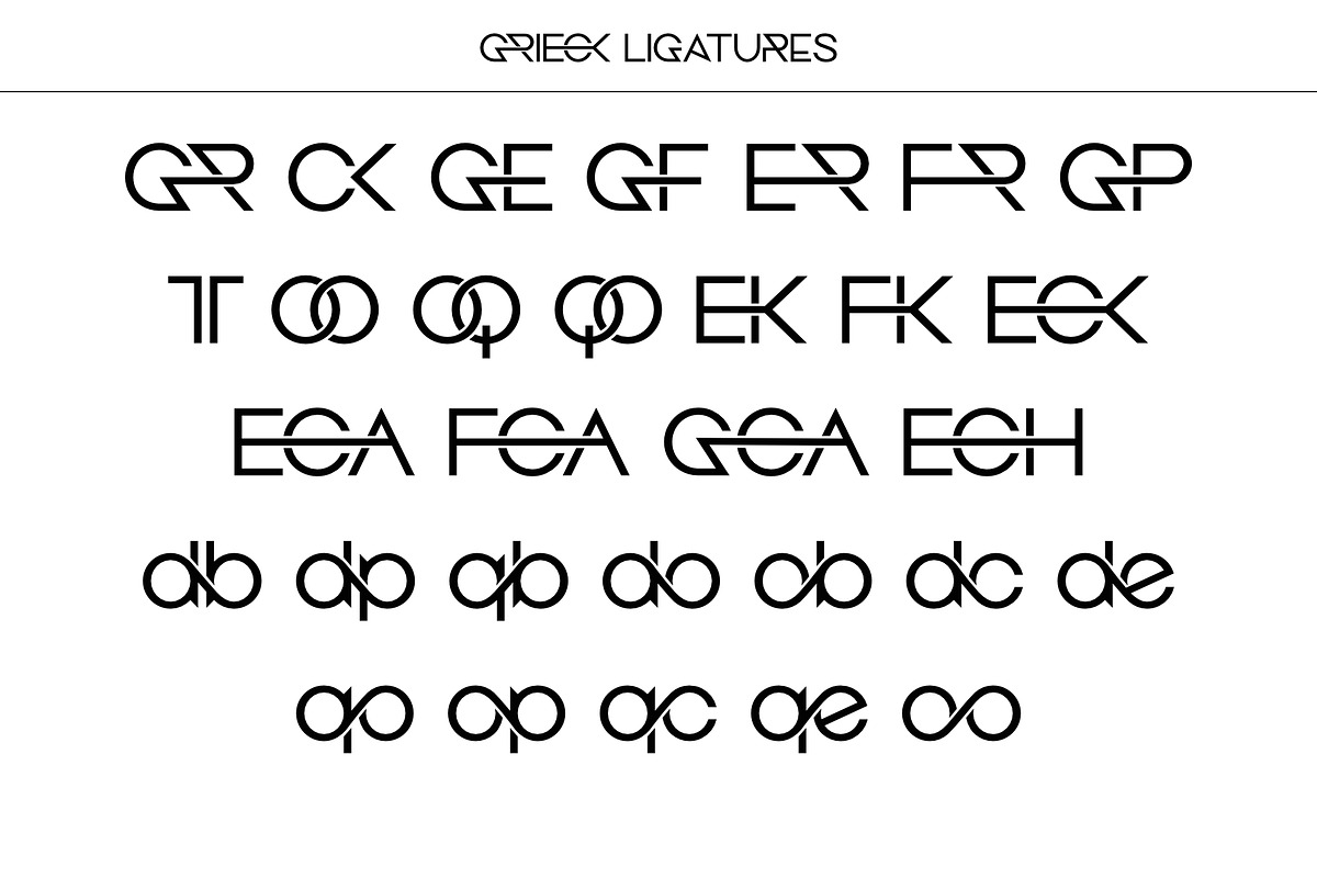 Grieck - Modern Ligature Sans Serif, a Sans Serif Font by Sealoung (Photo 8 of 9)