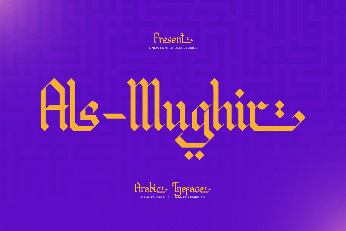 Al Mughir | Arabic Typeface, a Handwritten Font by Denustudios (Photo 1 of 12)